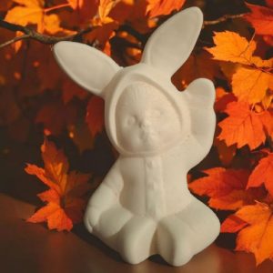 Baby in bunny onesie